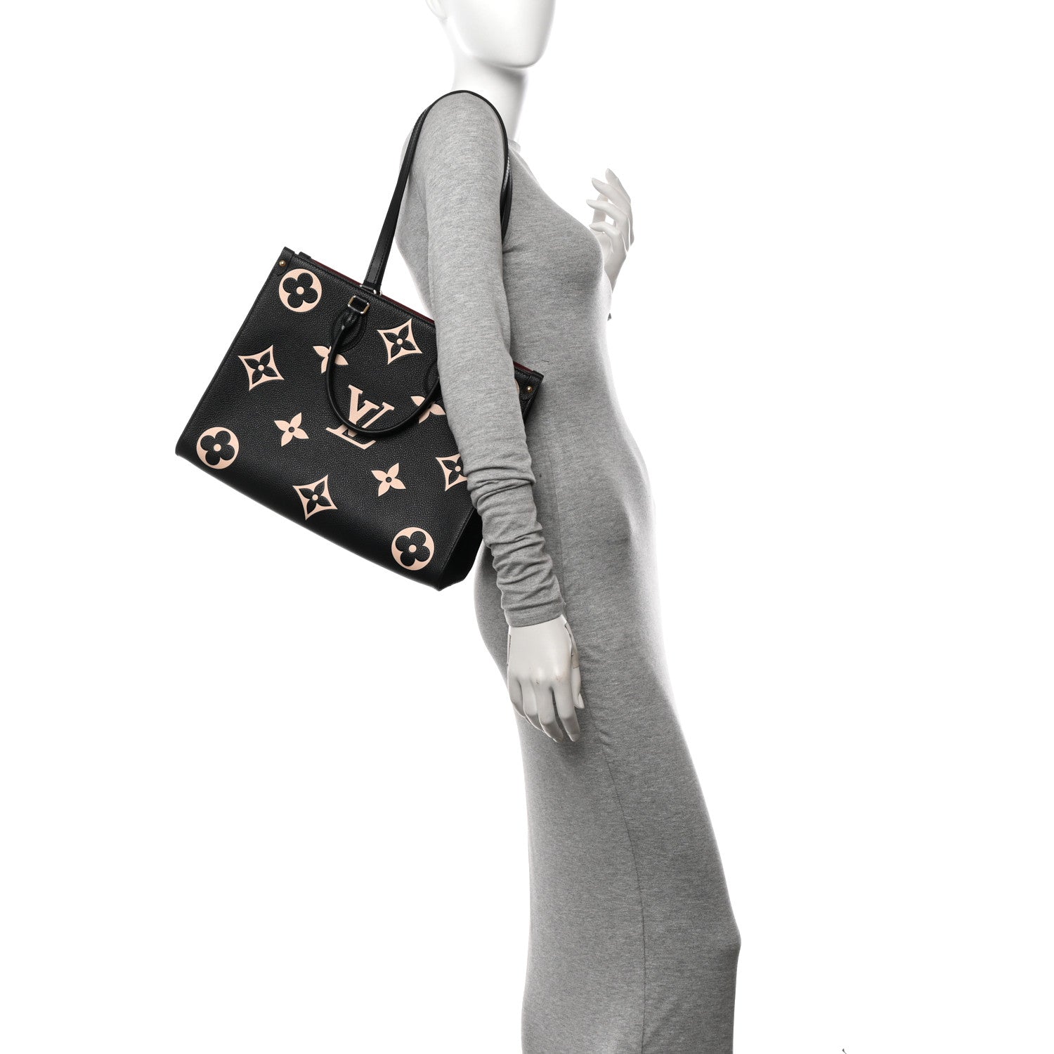 Louis Vuitton Empreinte Monogram Giant Onthego MM Black Beige 2 of 10