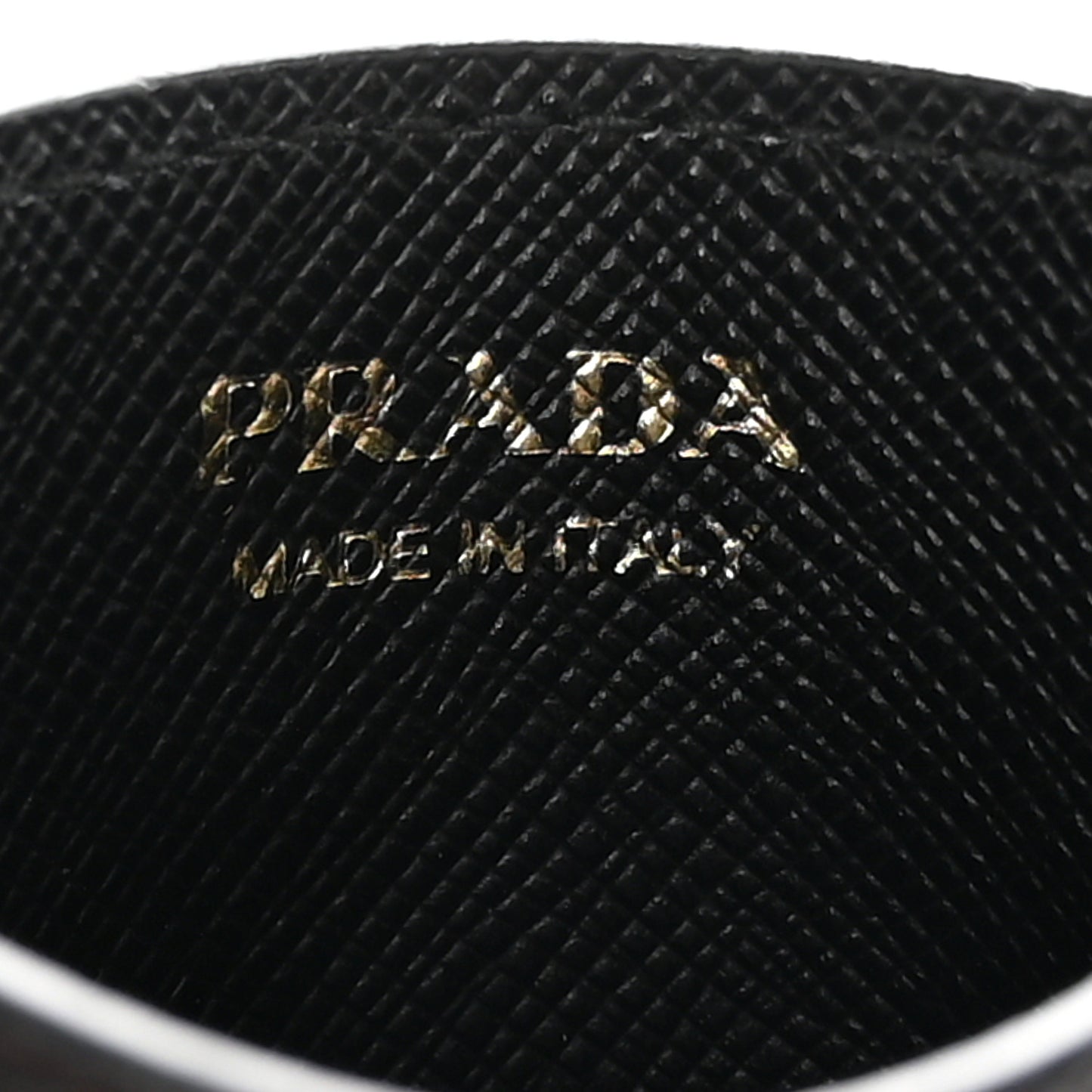 Saffiano Metal Card Holder Black