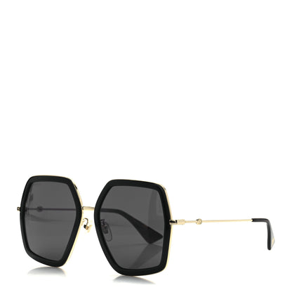 Gucci Acetate Oversize Square Frame GG0106S Sunglasses Black 1 of 8