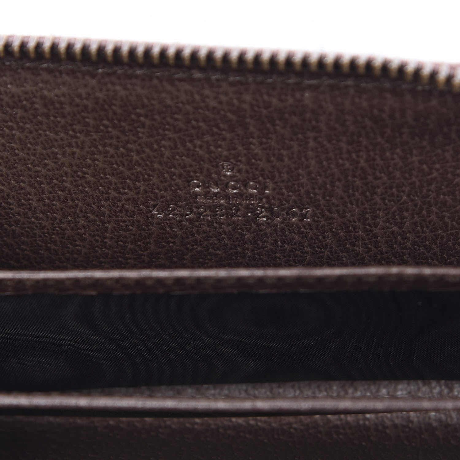 Gucci GG Supreme Monogram Chevron Zip Around Card Case Wallet Beige Green Red New Acero 6 of 9