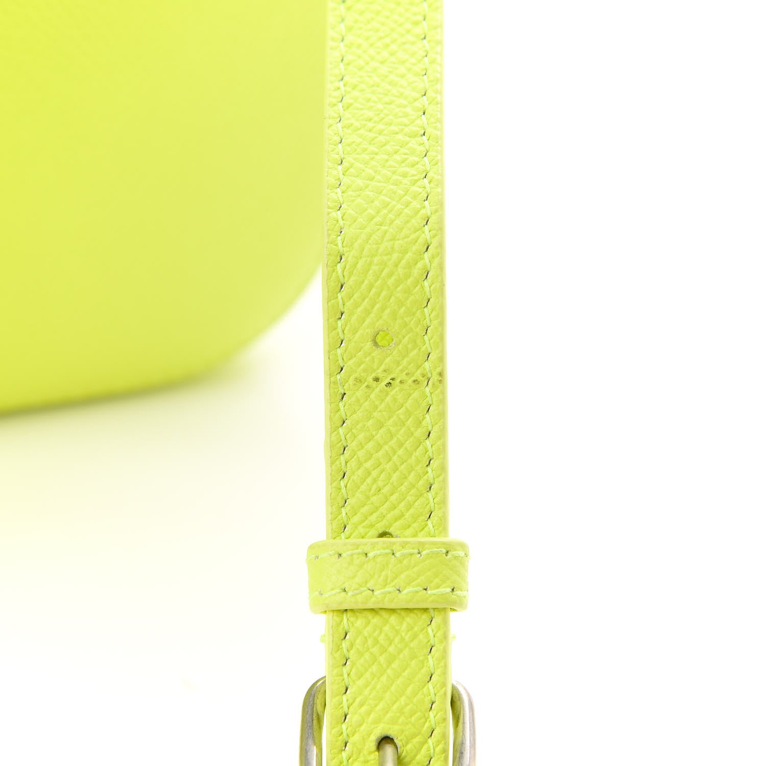 Balenciaga Signature Grained Calfskin Logo XS Ville Camera Bag Acid Green Black 9 of 10