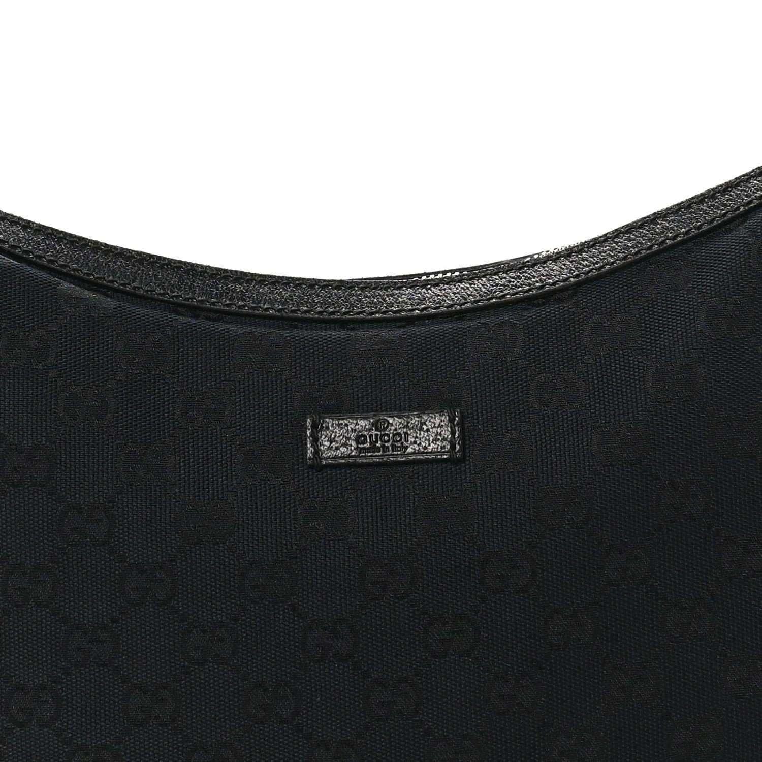 Gucci Monogram Medium Half Moon Hobo Black 7 of 9