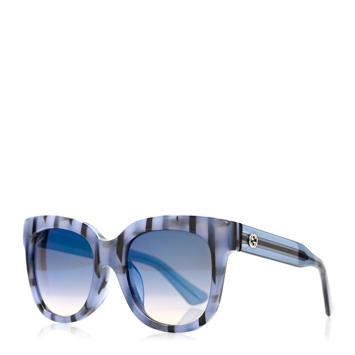 Gucci Acetate Square Frame Sunglasses GG3756/F/S Blue 1 of 8