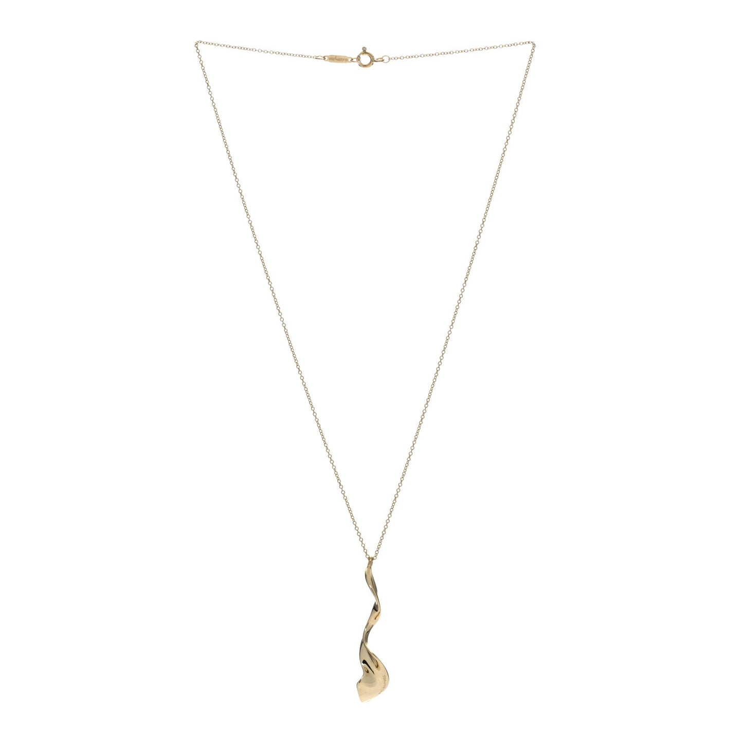 18K Yellow Gold Frank Gehry Large Orchid Pendant Necklace