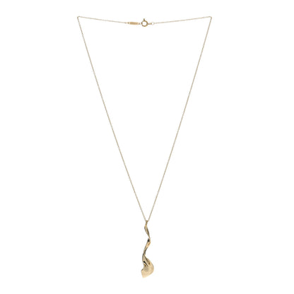 Tiffany 18K Yellow Gold Frank Gehry Large Orchid Pendant Necklace 2 of 4