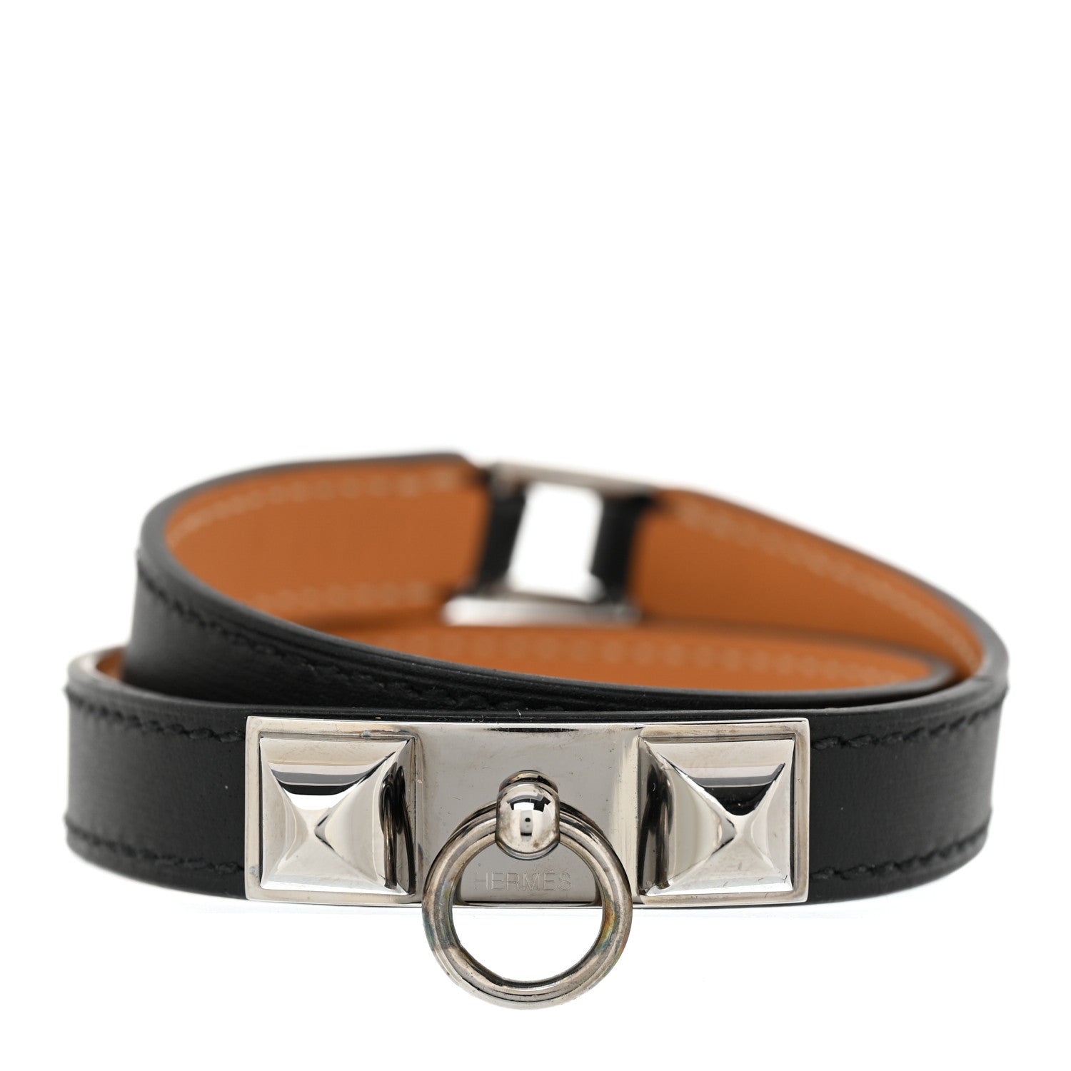 Hermes Swift Rivale Double Tour Bracelet S Black 1 of 7
