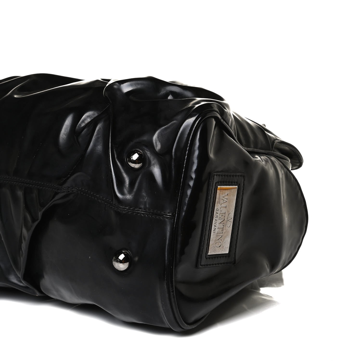 Valentino Garavani Patent Bow Hobo Black 9 of 18