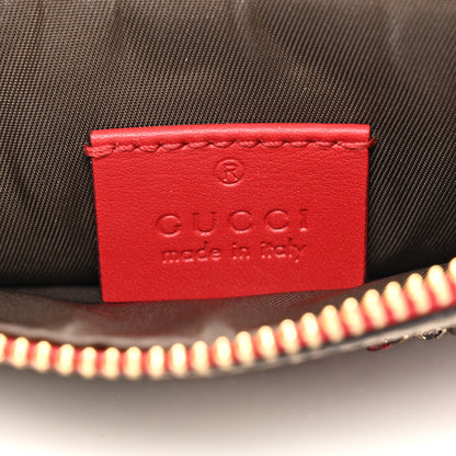 Gucci GG Supreme Monogram Merveilles Lips Zip Pouch Hibiscus Red 6 of 9