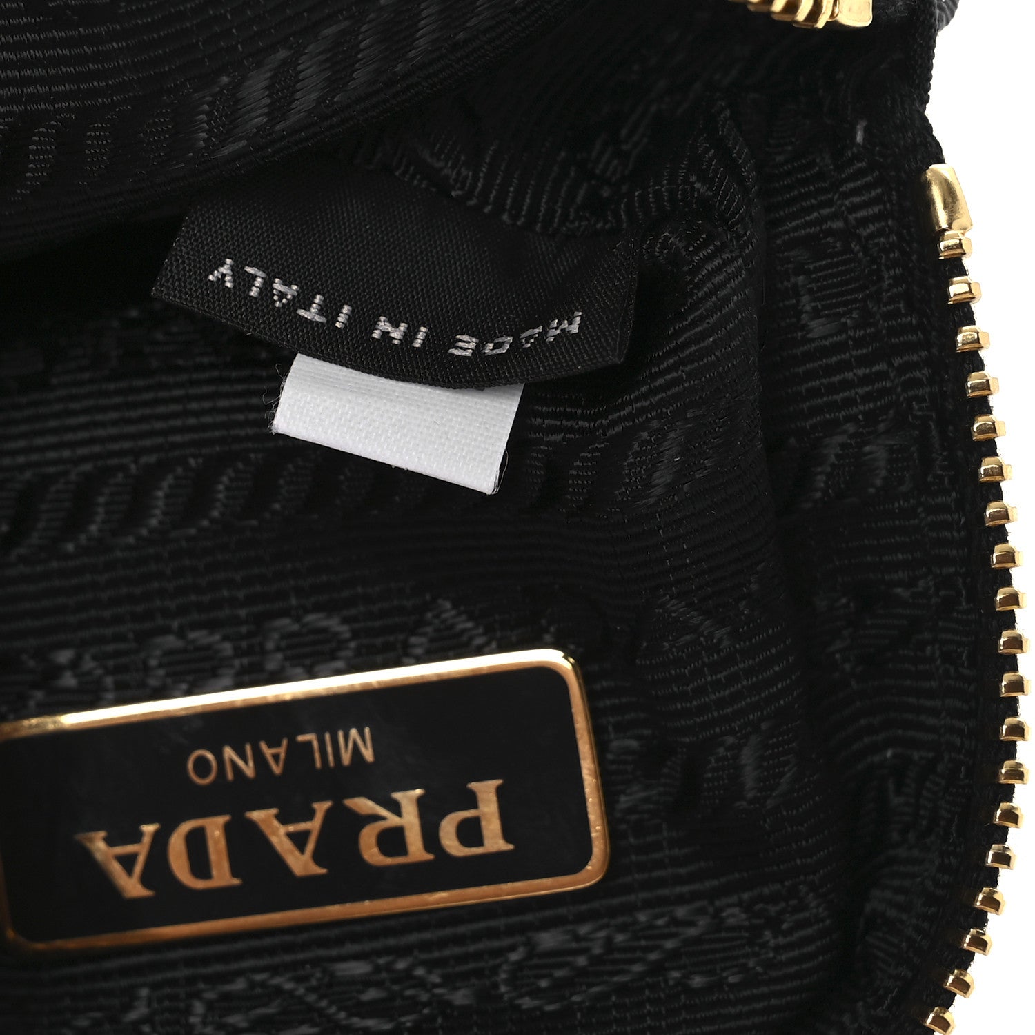 Prada Tessuto Nylon Saffiano Mini Pouch Black 7 of 10