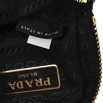 Prada Tessuto Nylon Saffiano Mini Pouch Black 7 of 10