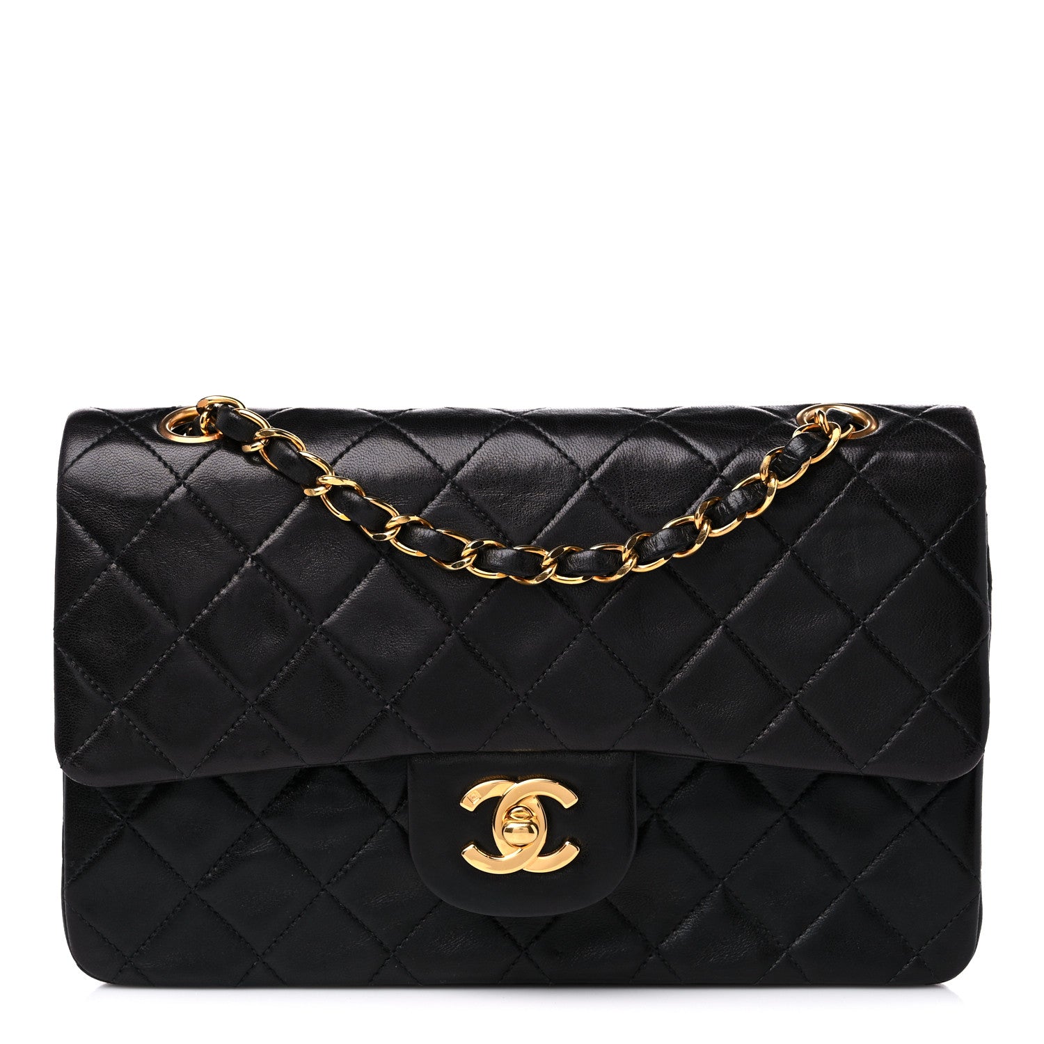Chanel Lambskin Quilted Small Double Flap Black 1 of 14
