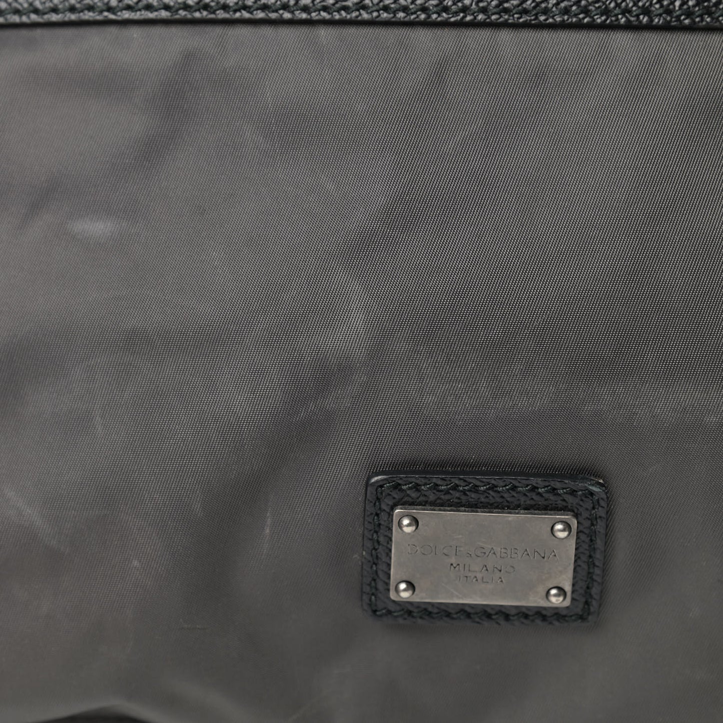Nylon Family Patch Backpack Grey