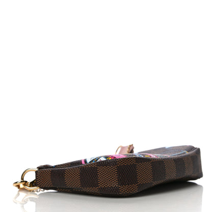 Louis Vuitton Damier Ebene 2020 Christmas Animation Big Wheel Mini Pochette Accessories Rose Ballerine 4 of 10