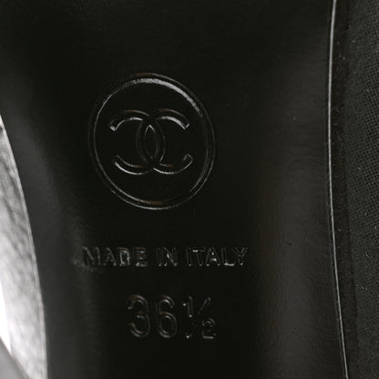 Chanel Buffalo Glitter Crystal Star Pumps 36.5 Black 6 of 8