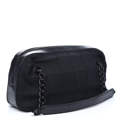 Chanel Jersey Quilted Chocolate Bar Shoulder Bag Black 3 of 9