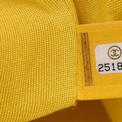 Chanel Calfskin Quilted Greek Clutch Yellow 8 of 9