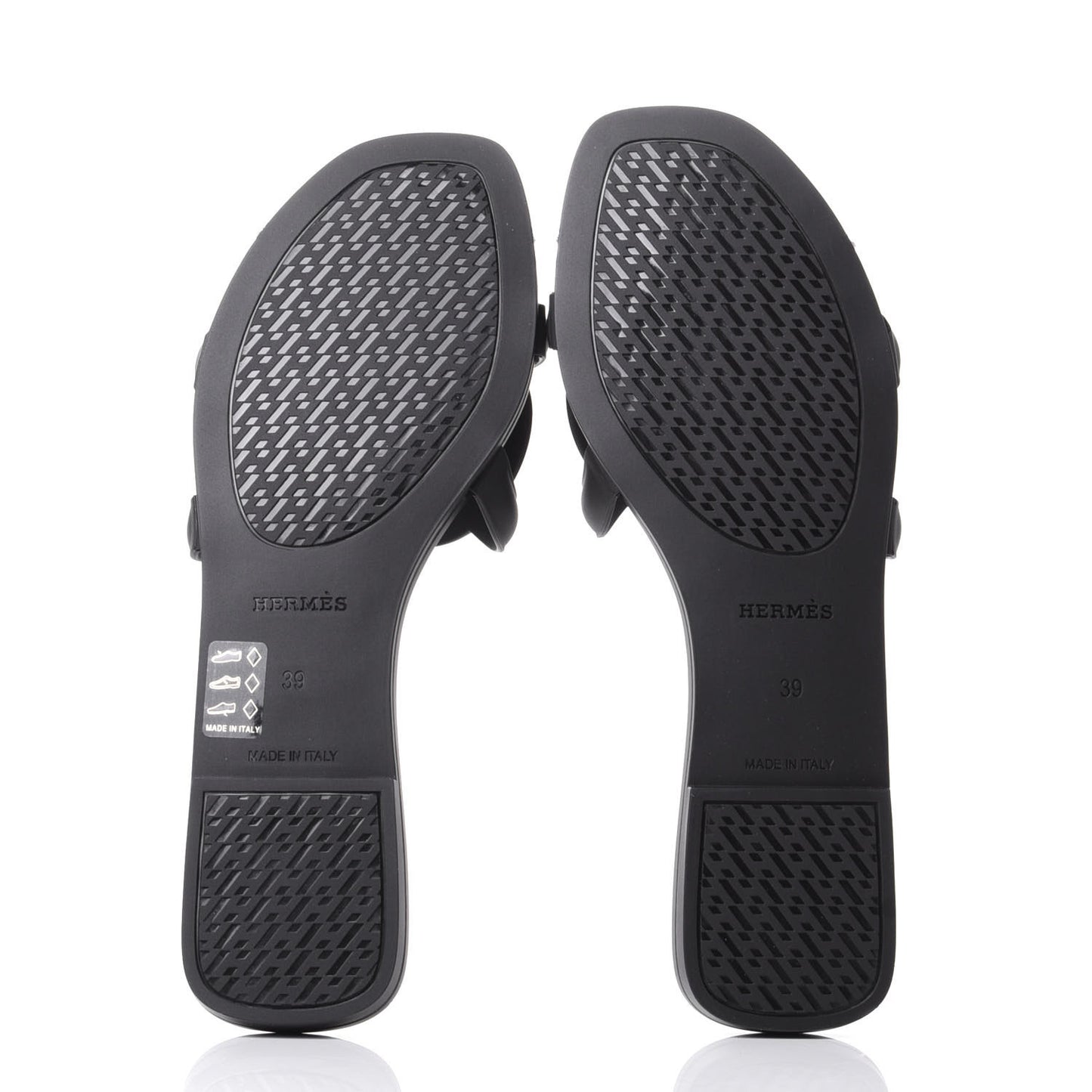 Rubber Aloha Sandals 39 Black