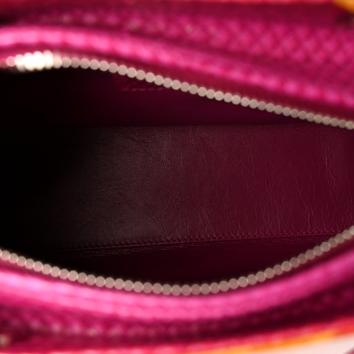 Snakeskin Medium Lady Dior Pink Orange