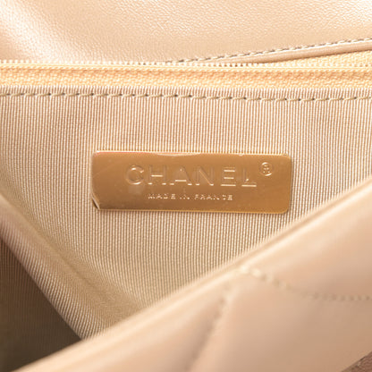 Chanel Lambskin Quilted Large Chanel 19 Flap Dark Beige 6 of 11
