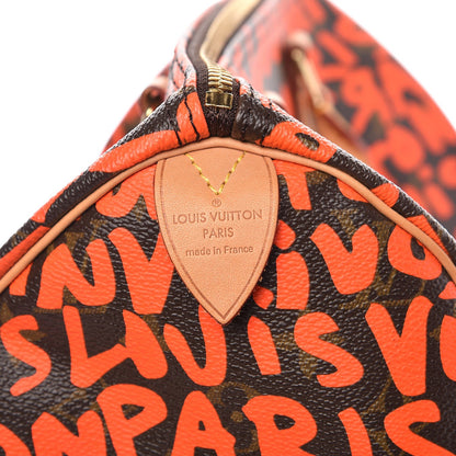 Louis Vuitton Monogram Graffiti Speedy 30 Orange 6 of 9