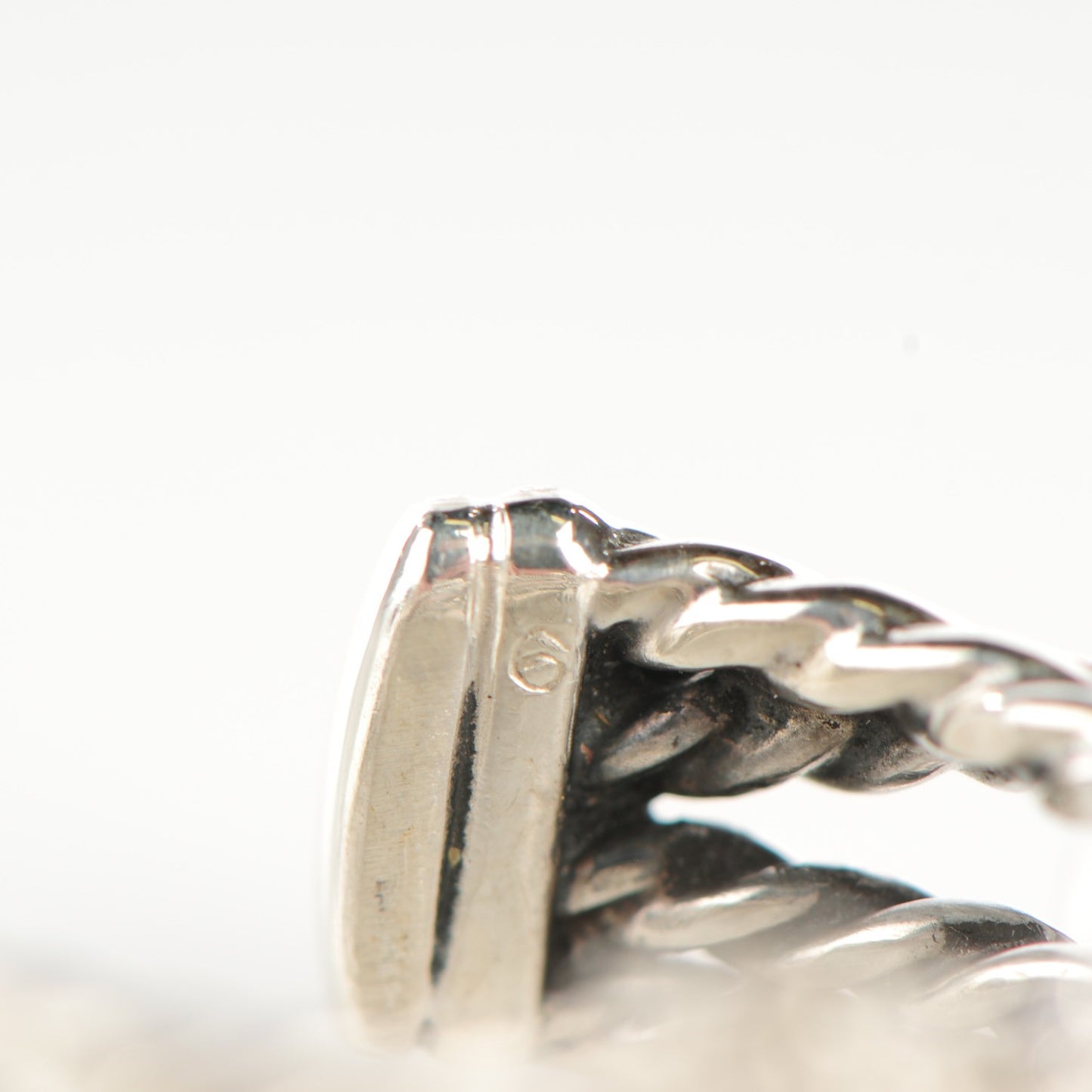 Sterling Silver Diamond 10mm X Crossover Ring 7.5