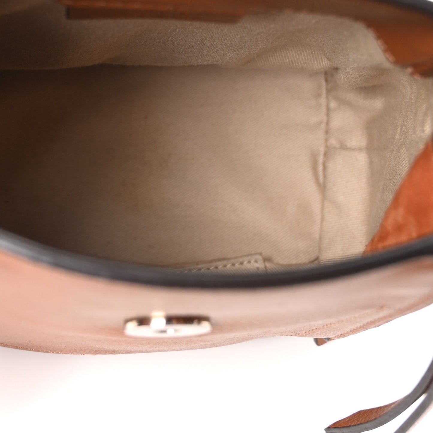 Suede Calfskin Mini Faye Backpack Tan