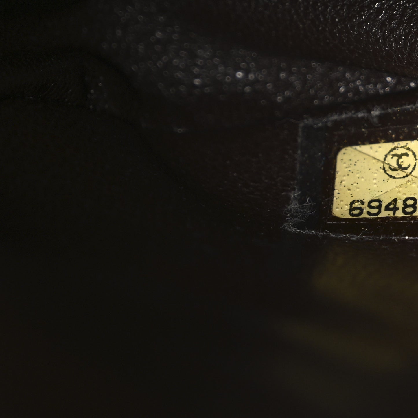 Lambskin Square Double Stitch Flap Dark Brown