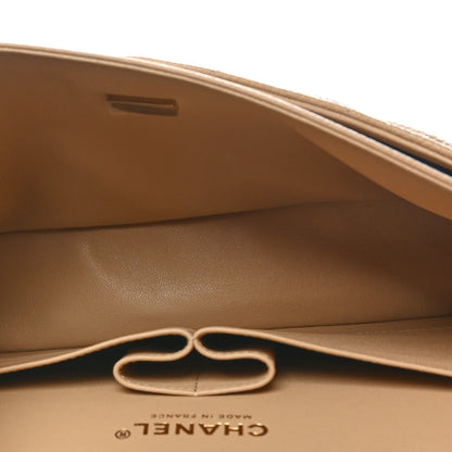 Chanel Caviar Quilted Medium Double Flap Beige 5 of 11