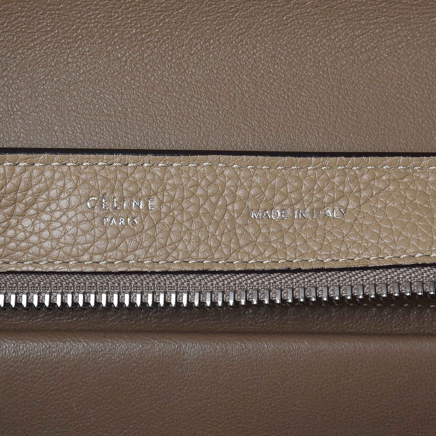 Celine Drummed Calfskin Suede Medium Trapeze Dune 6 of 9