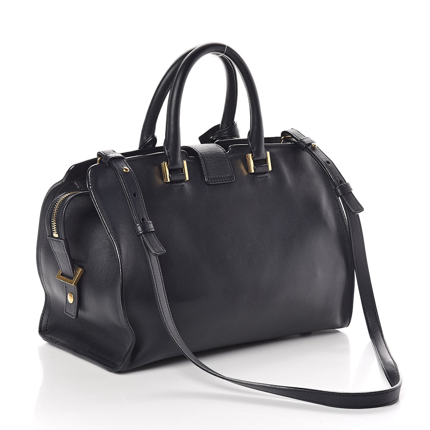 Calfskin Small Classic Y Cabas Navy Blue