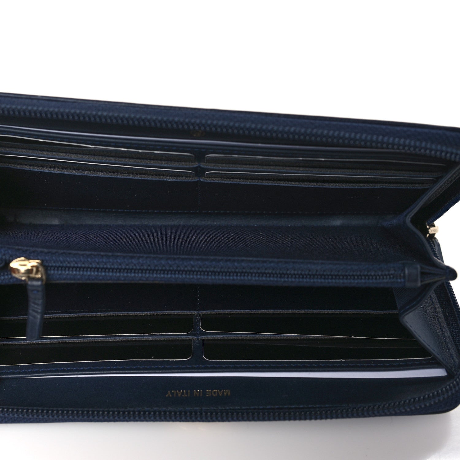 Chanel Caviar Quilted Boy Long Zip Around Wallet Navy 5 of 9
