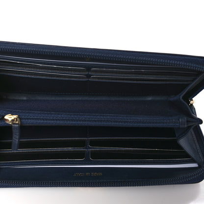 Chanel Caviar Quilted Boy Long Zip Around Wallet Navy 5 of 9