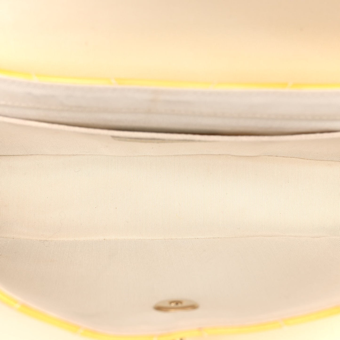 Patent Quilted East West Flap Yellow