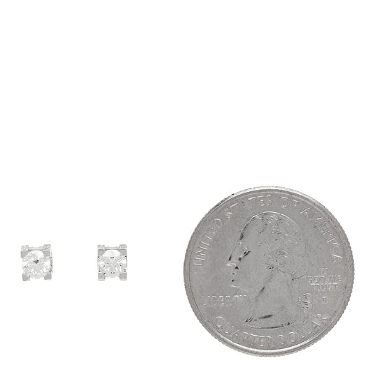 18K White Gold Diamond .49ctw C De Cartier Earrings