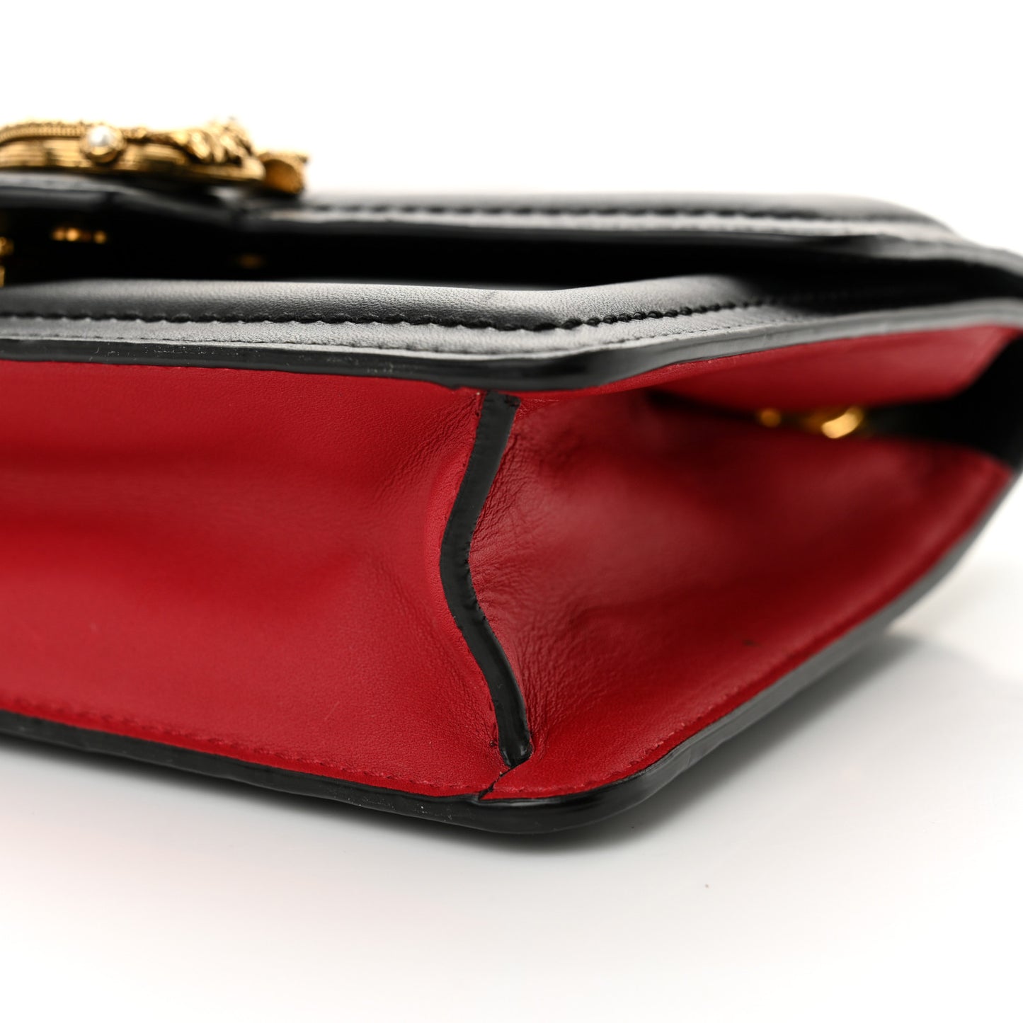 Smooth Calfskin Small DG Amore Envelope Bag Black