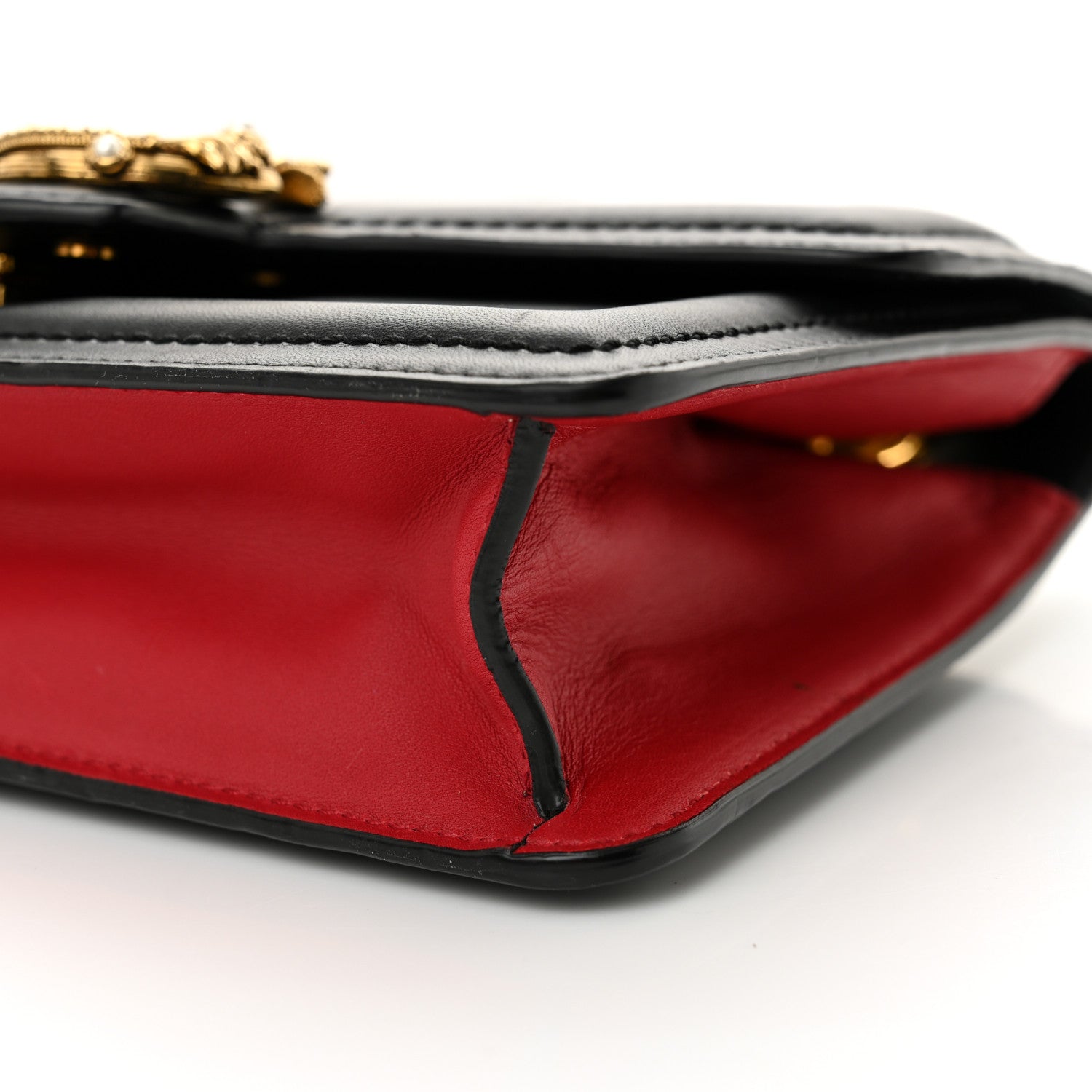 Dolce & Gabbana Smooth Calfskin Small DG Amore Envelope Bag Black 9 of 11