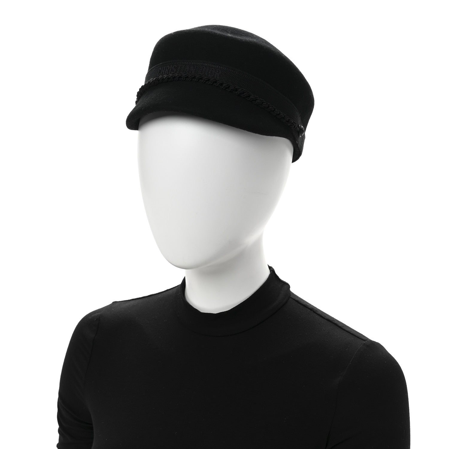 Christian Dior Wool Felt Cap 57 Black 2 of 9