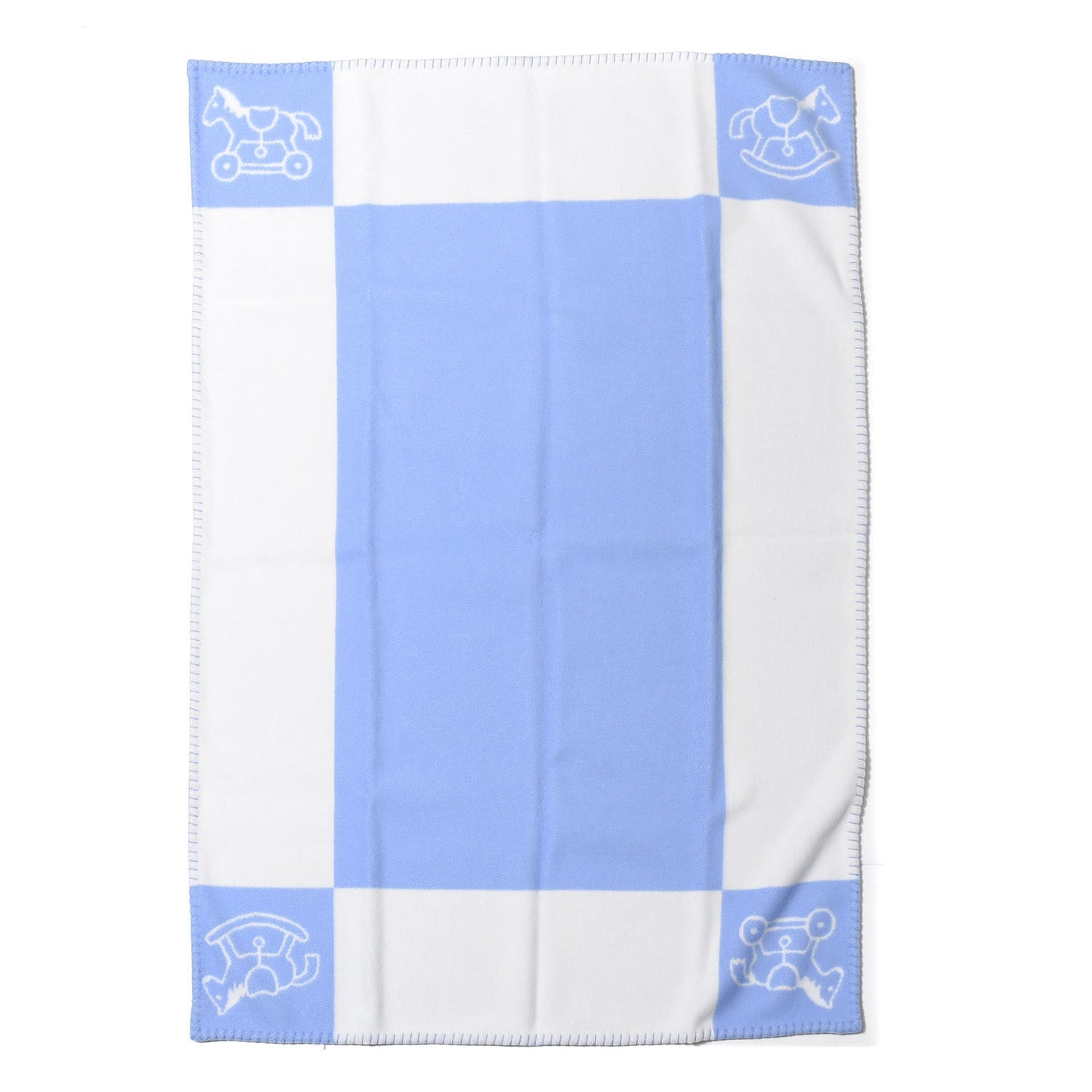 Wool Cashmere Adada Avalon Baby Blanket Blue Glacier