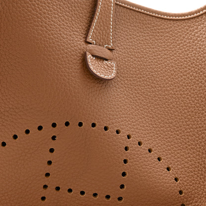 Hermes Taurillon Clemence EVELYNE III PM Gold 12 of 13