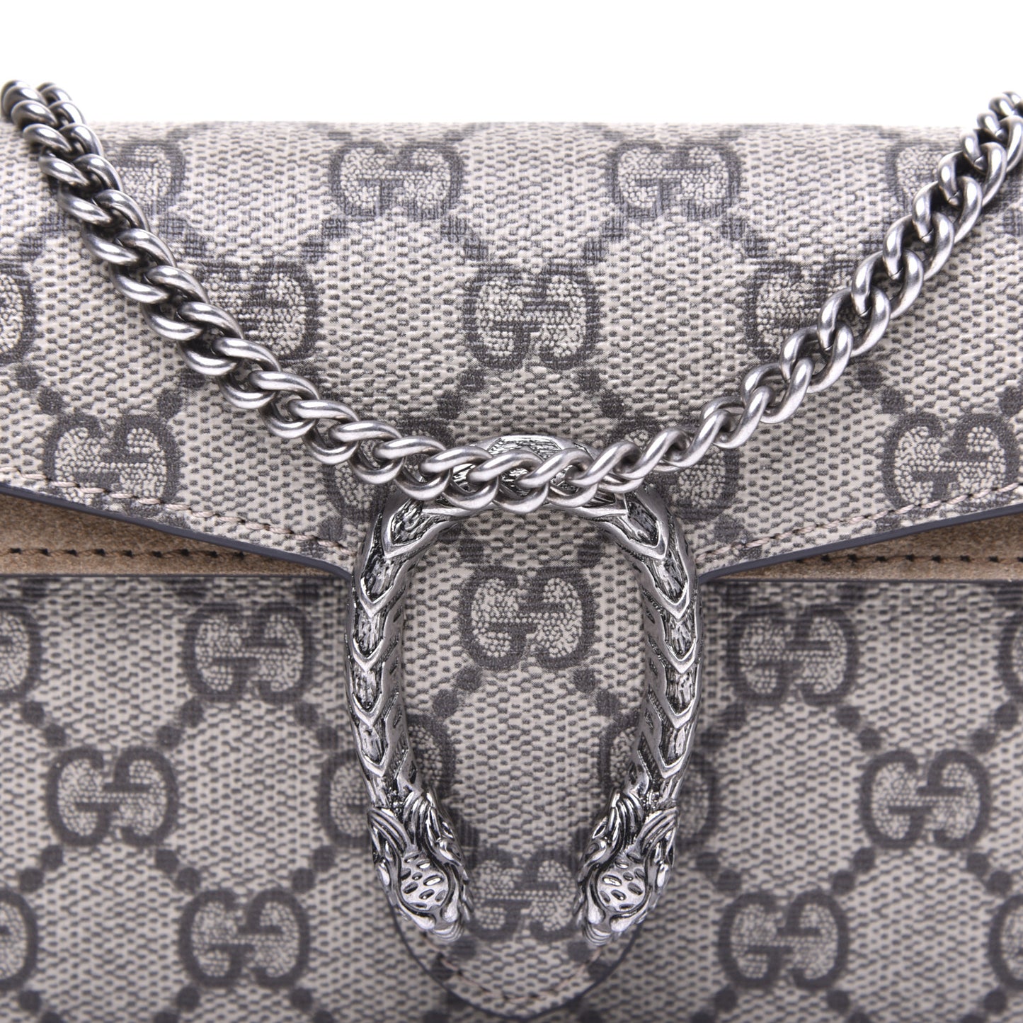 GG Supreme Monogram Super Mini Dionysus Shoulder Bag Taupe
