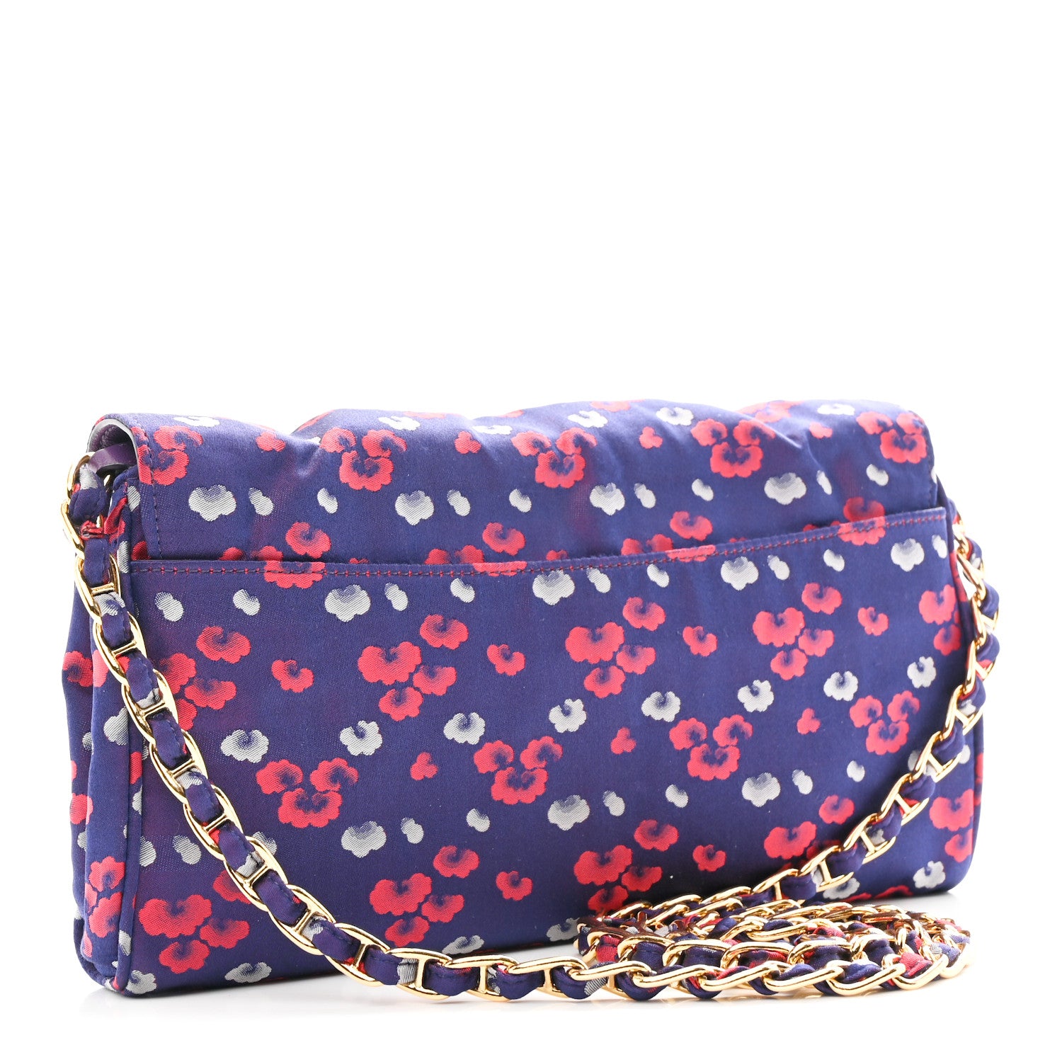 Prada Tessuto Nylon Lurex Embroidered Flap Viola 3 of 13