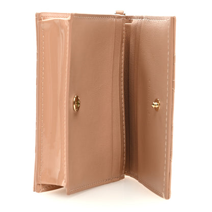 Christian Dior Patent Cannage Mini Lady Dior Wallet Beige 5 of 6
