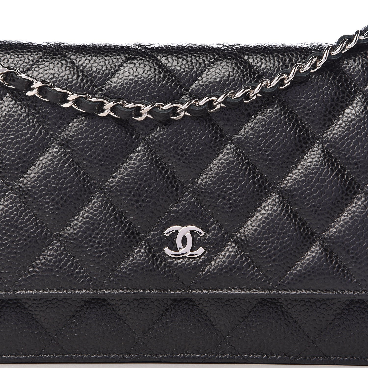 Chanel Caviar Quilted Wallet On Chain WOC Black 11 of 12