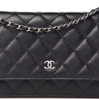 Chanel Caviar Quilted Wallet On Chain WOC Black 11 of 12
