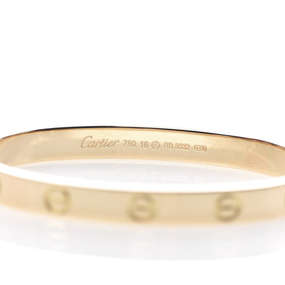 Cartier 18K Yellow Gold LOVE Bracelet 16 3 of 5