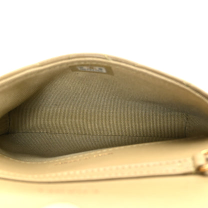 Chanel Lambskin Enamel Quilted Coco Hearts Clutch With Chain Light Green 5 of 11