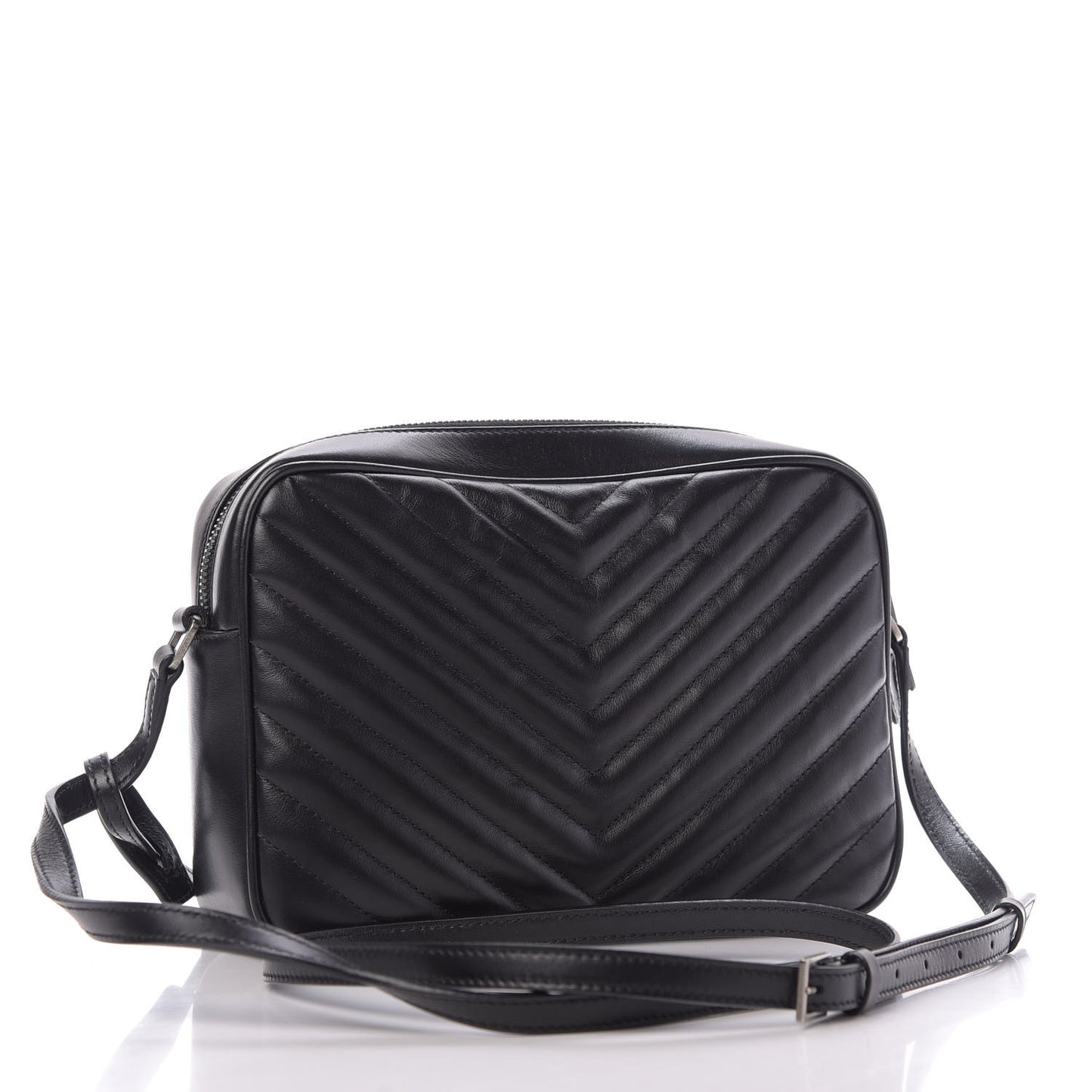 Calfskin Matelasse Monogram Lou Camera Bag Black