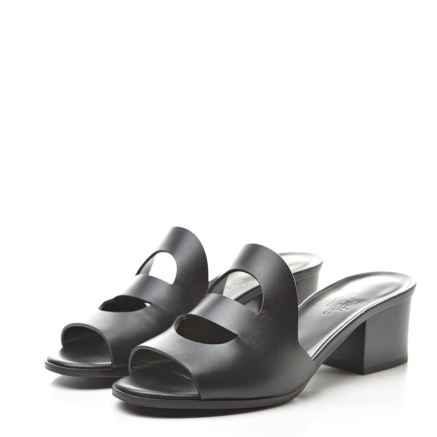 Calfskin Mona Sandals 35.5 Black