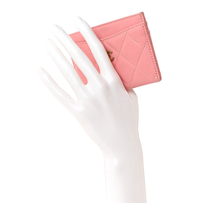 Chanel Lambskin Quilted Card Holder Pink 2 of 17
