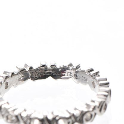 Tiffany 18K White Gold Diamond Love and Kisses Band Ring 48 4.5 4 of 6